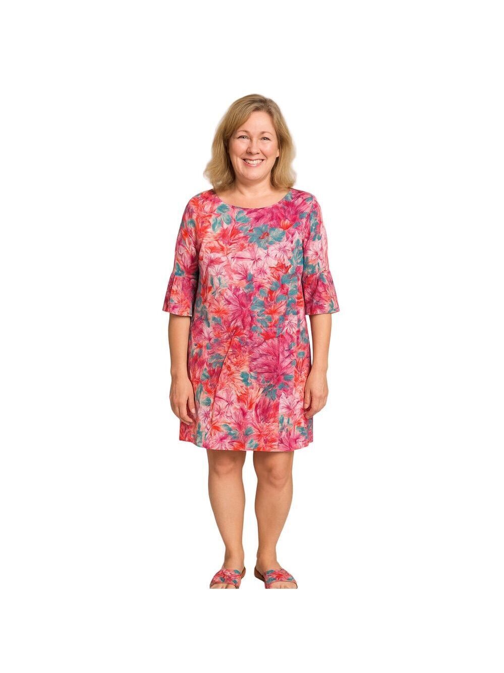 Alexandra + Oak Floral Print Sheath Dress Sz Large
